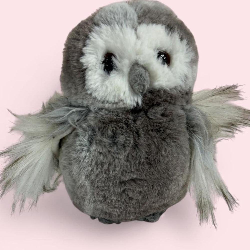 Douglas Gray Owl Plush Stuffed Animal Soft Gray White Bird 6-7 Inch